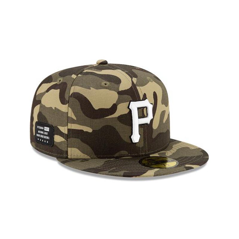 MLB Pittsburgh Pirates Armed Forces Weekend 59Fifty Fitted (LEP4478) - Green New Era Caps